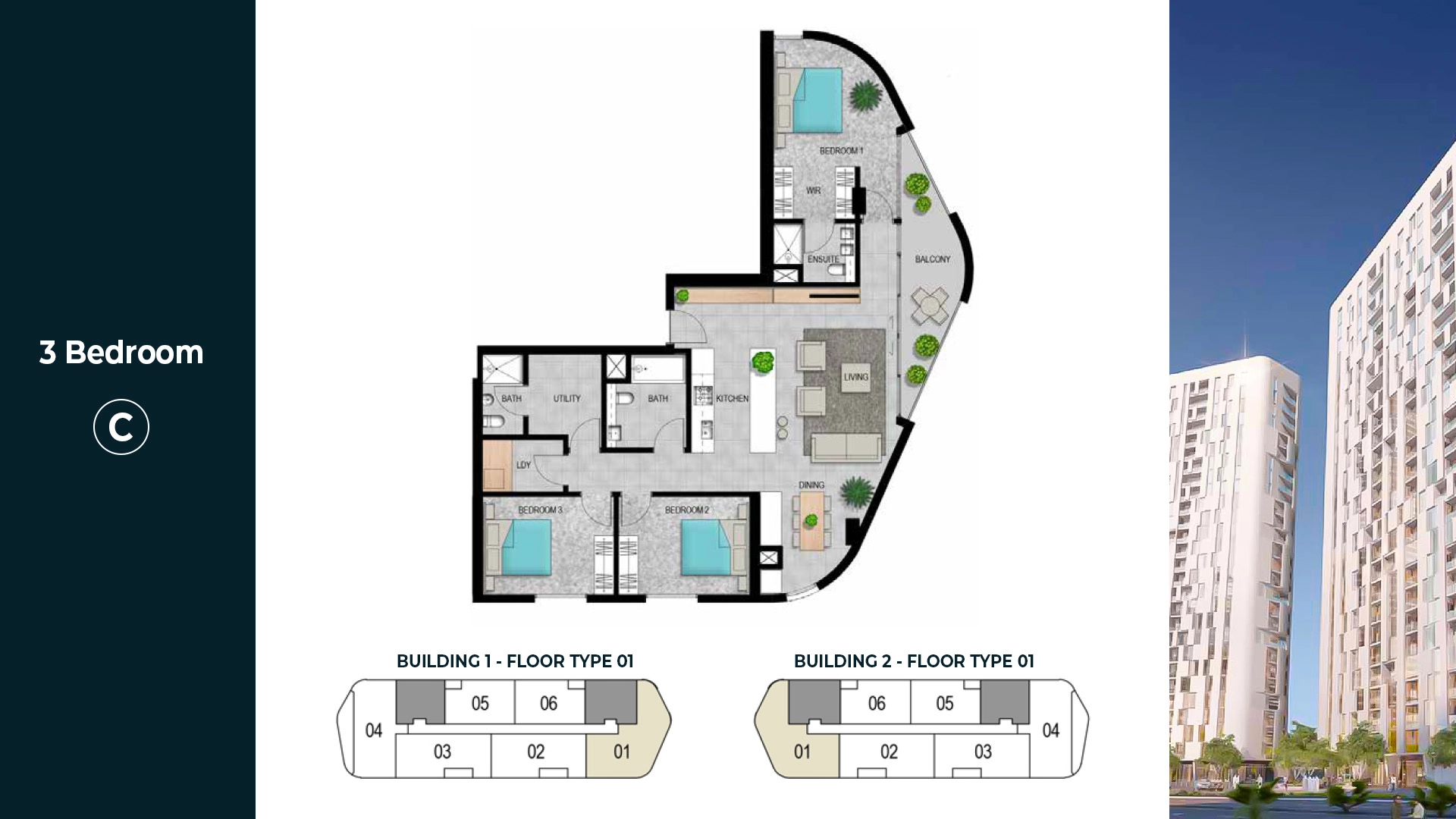 3 BR - Type A